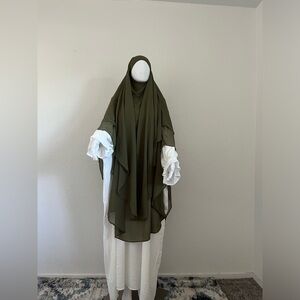 Two layers long khimar with beautiful batwing sleeve Arabian dress😍hijab,niqab